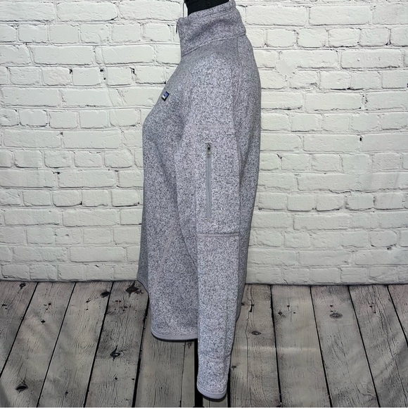 Patagonia Heathered Purple Quarter-Zip Fleece Pullover Sweater Size Medium - Picture 10 of 14